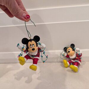 Vintage Disney MICKEY Christmas Magic Collectible Ornaments- Grolier #26231-101